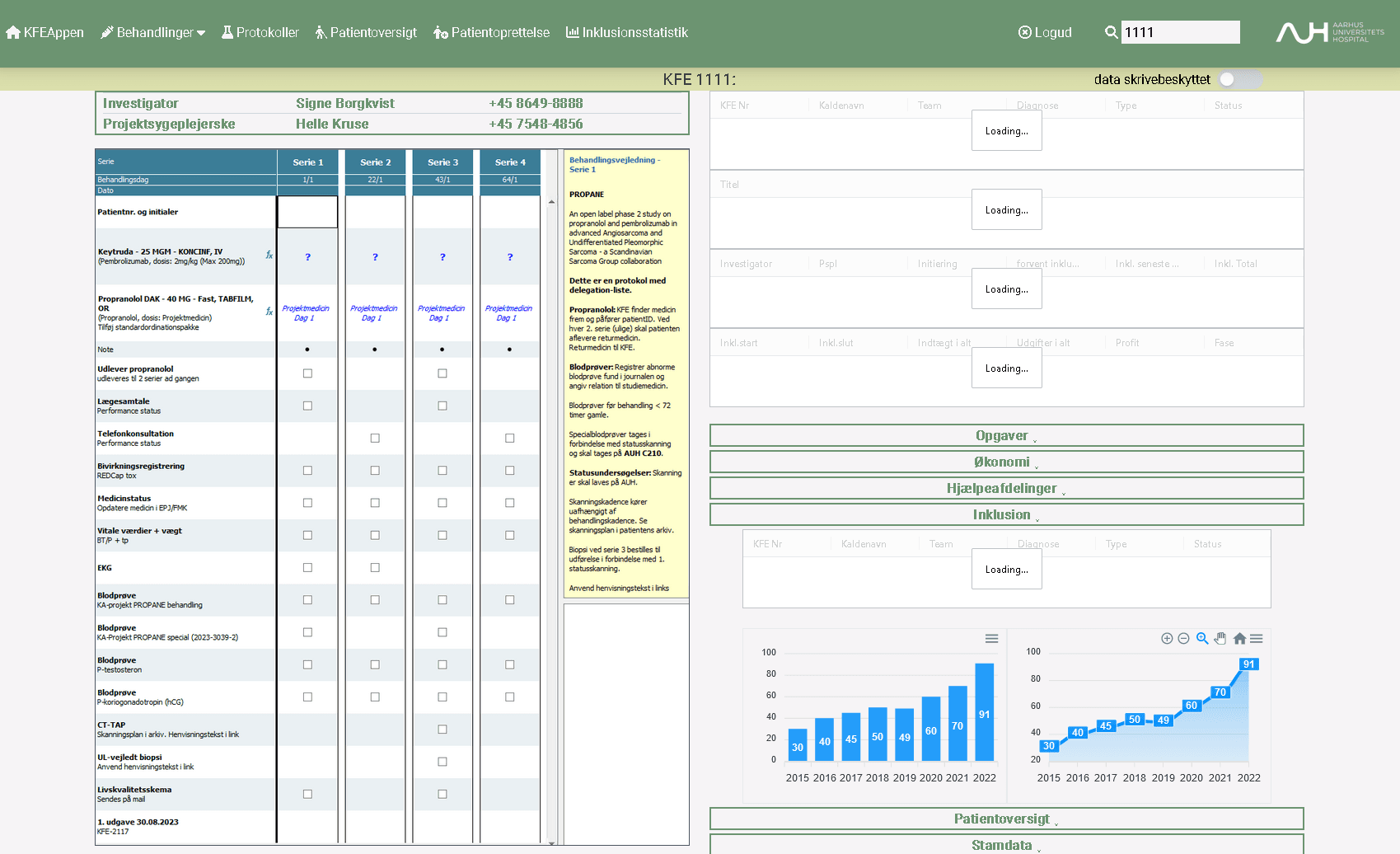 Screenshot of med app